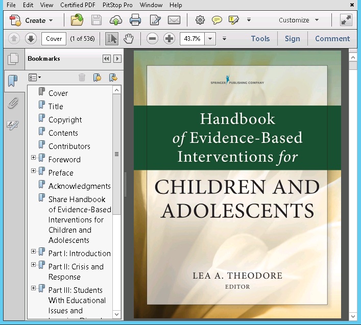 sc1 Handbook of Evidence-Based Interventions for Children and Adolescents